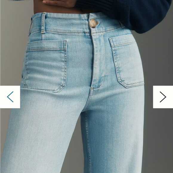 Pilcro and the Letterpress Denim - Pilcro and the Letterpress Light Wash Wide Leg full length jeans